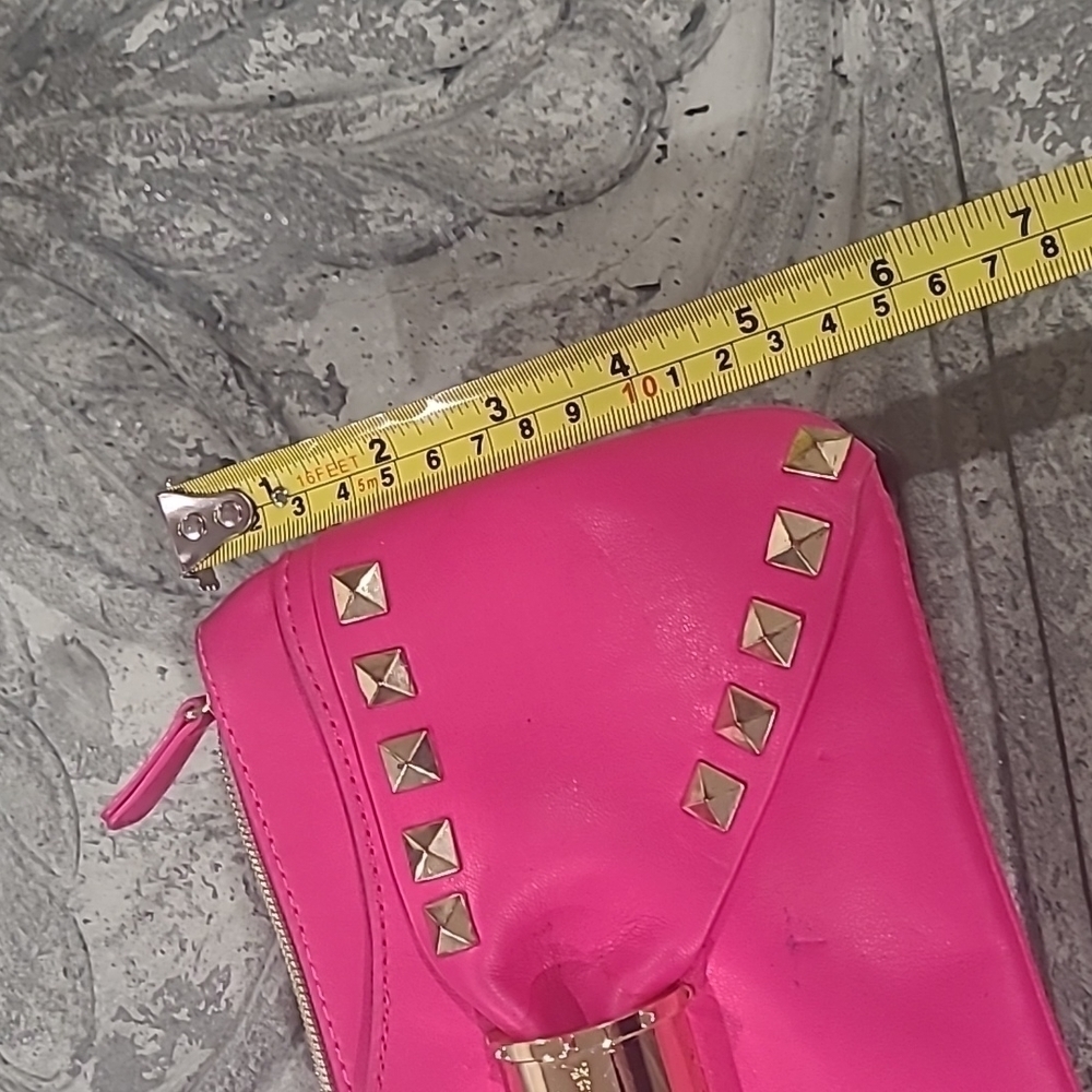 BETSEY JOHNSON PINK STUDDED CLUTCH - Picture 8 of 10
